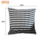 thumbnail image 2 of 2 unidades de almohada de franela, cojín para sofá, edredón, funda de almohada a cuadros geométricos sin almohada central, 2 of 5