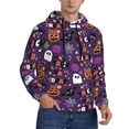 thumbnail image 2 of Balery Halloween Sweet Candy Pattern Mens Hoodie Kangaroo Pocket Hoodie Pullover Hooded Sweatshirt Ideal for Daily Wear Travel and Home-Small, 2 of 7