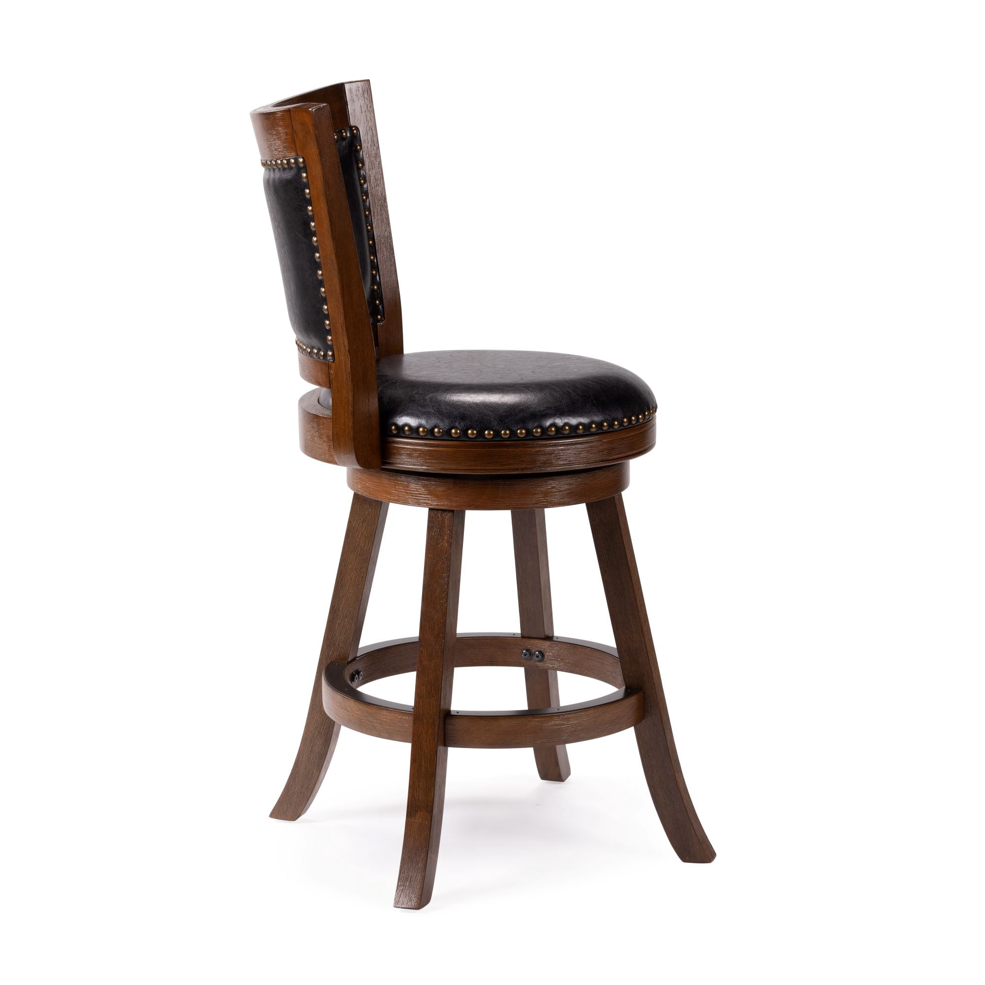 Melrose Swivel Counter Stool - Cappuccino Wire-Brush