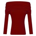 thumbnail image 4 of Womens Sweaters, Off Shoulder Sweaters for Women, Collarbone Long Sleeve Knit, Spring Autumn Fashion, 4 of 4