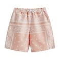 thumbnail image 3 of REDARER Boys Paisley Print Elastic Waist Shorts Casual Breathable Summer Active Wear for Kids,9-10 Years, 3 of 3