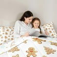 thumbnail image 5 of Homewish Kids Teens Cartoon Gingerbread Man 3 Pieces Queen Comforter Set,Happy Xmas Ultra Soft Bedding Sets,Christmas Festival Bedding Comforter Set,Luxury Bedroom Decor,Reversible, 5 of 8