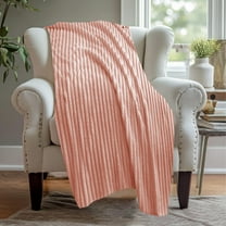 Soft And Thick Double Layer Raschel Blanket,Soft & Warm Fluffy Light Blue Blanket, Warming Artifact In Winter, Striped Throw Blankets, Suitable for Beds Sofas, Providing Ultimatecomfort