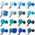 thumbnail image 2 of 10/20/30 globos de cumpleaños azules de 5/10/12/18 pulgadas, globo de látex azul marino de metal para baby shower, cumpleaños, decoración de bodas, 2 of 5