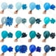 thumbnail image 2 of 10/20/30 globos de cumpleaños azules de 5/10/12/18 pulgadas, globo de látex azul marino de metal para baby shower, cumpleaños, decoración de bodas, 2 of 5