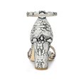 thumbnail image 2 of BLISSFUL STEP Women's Snake Printed Block Heel Ankle Strap Sandals White Snake 7.5, 2 of 7