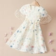 thumbnail image 3 of adviicd Robe de Saint-Valentin pour Filles Robe de Fête Longue en Tulle Princesse Fleur Robe de Mariage Blanche,140, 3 of 3