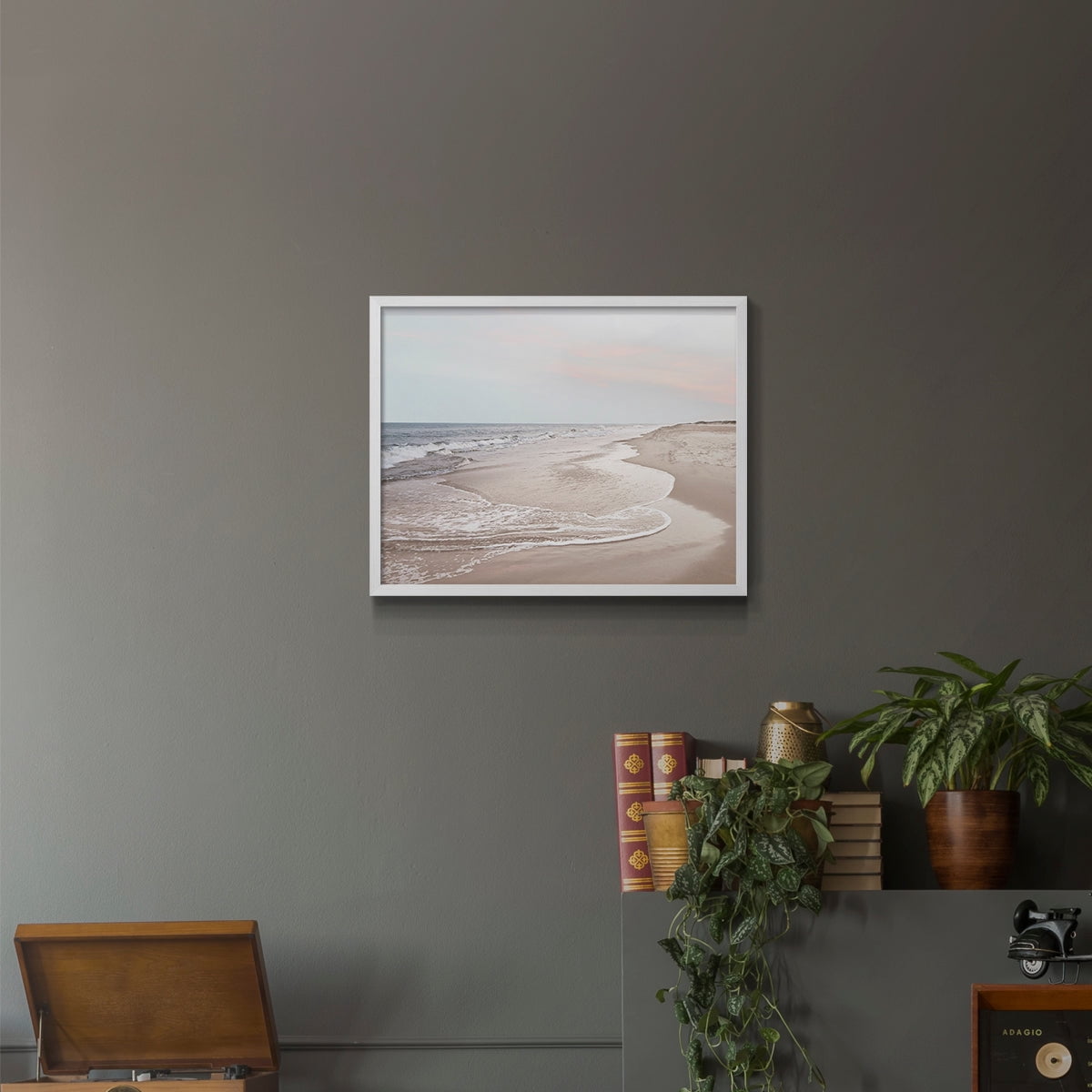 Corolla Soft Shore by Natalie Carpentieri - Restickable Framed Giclée Print