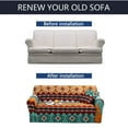 thumbnail image 4 of Dowbom Couch Cover Printed,1-Piece Stretch Sofa Slipcover for 3 Cushion Couch Universal Washable Non-slip Sofa Cover with Elastic Bottom Furniture Protector for Kids Pets-S(90-140cm)-A, 4 of 8