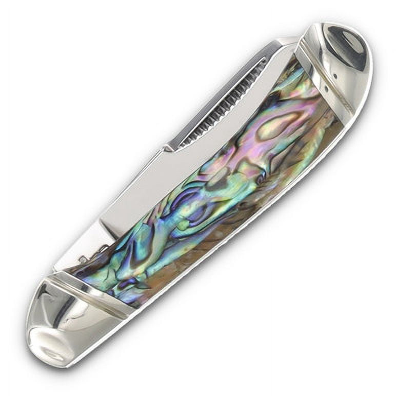 Rough Ryder Knives Rough Ryder Abalone Tiny Trapper Folding Knife RR2659