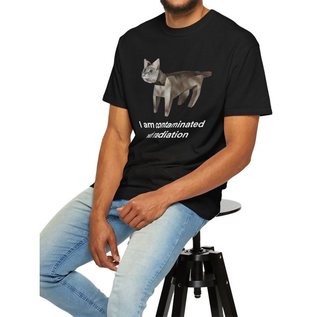 Men's Summer Comfy T-shirt, Stylish Cat Print Short Sleeve Tee, Trendy Casual Top For Daily Life, Casual Sporty Tee, Summer Gifts