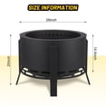 thumbnail image 6 of 26 in Smokeless Fire Pit with Ash Tray Base,Smokeless Outdoor Firepits with Adjustable Foot&Fire Poker,Firepit with Dust Bag,Outdoor Fire Pits for BBQ,Bonfire,Camping, 6 of 6