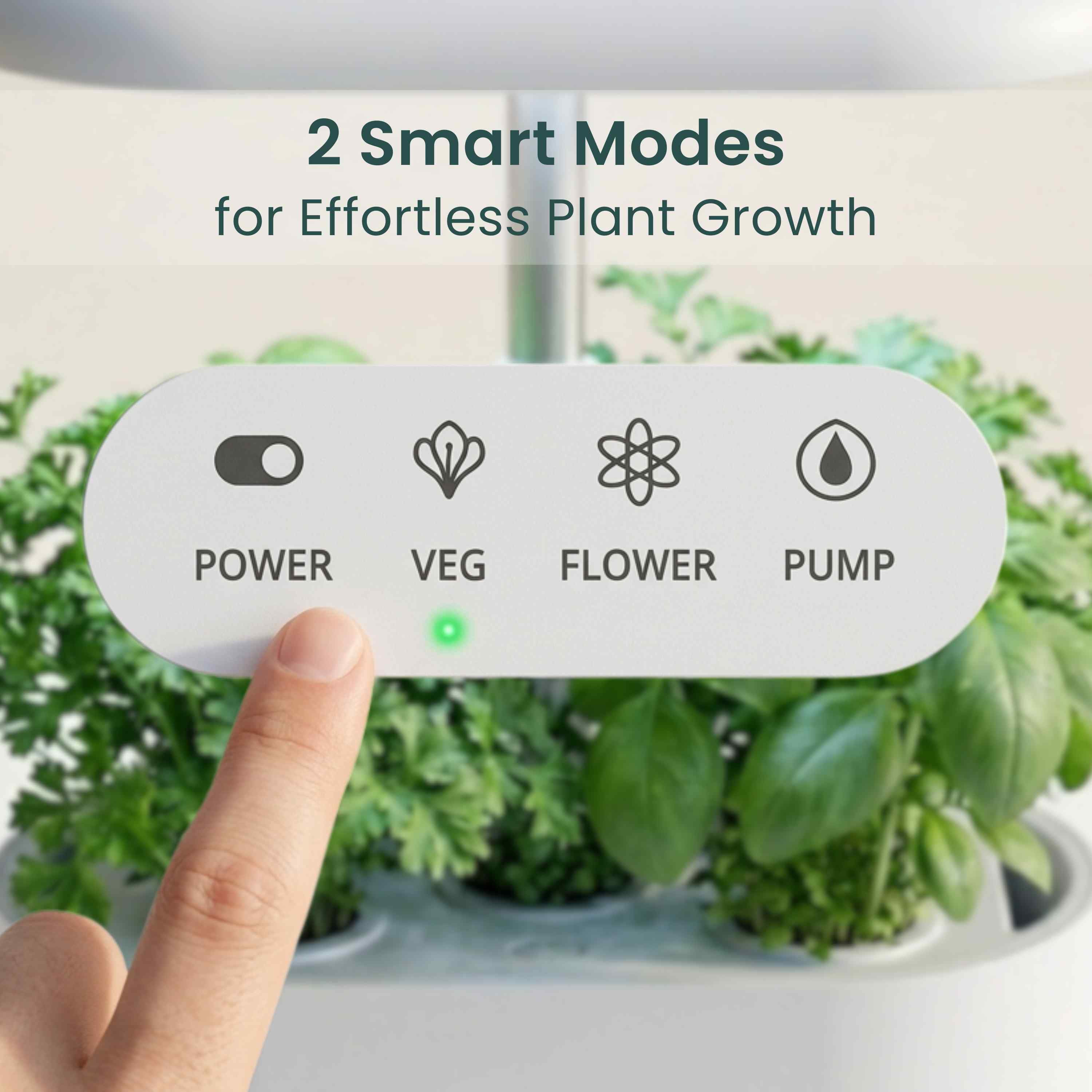 Nouri Hydroponics Growing System, 5 pod APP Smart Indoor Herb Garden Kit with LED Grow Lights, Hydroponic Herb Garden with Basil Seeds Included