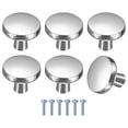 thumbnail image 1 of Uxcell 6-Pack Perillas de Gabinete Satinadas Cepilladas, Manijas Redondas Modernas de Aleación de Zinc de 1-1/5" [Plata Brillante], 1 of 1