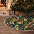 thumbnail image 6 of Daiia Hawaiian Culture Symbols Drawing Merry Christmas Tree Skirt , Xmas Large Lace-up Tree Skirt, Santa Snowflakes Rustic Home Decorations New Year Party Farmhouse Decor-30", 6 of 7