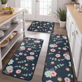 thumbnail image 2 of Pioneer Flower Floral Print Pattern Kitchen Rugs Sets Of 3,Kitchen Runner Rugs Non Skid Washable,Decorative Kitchen Floor Mats for Kitchen,Sink,Laundry,17X30 Inch + 17X47 Inch + 17X59 Inch, 2 of 6