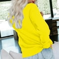 thumbnail image 5 of EHTMSAK Cute Sweatshirt Long Pullover Solid Woman Long Sleeve T Shirts Workout Hoodies Yellow 2X, 5 of 6