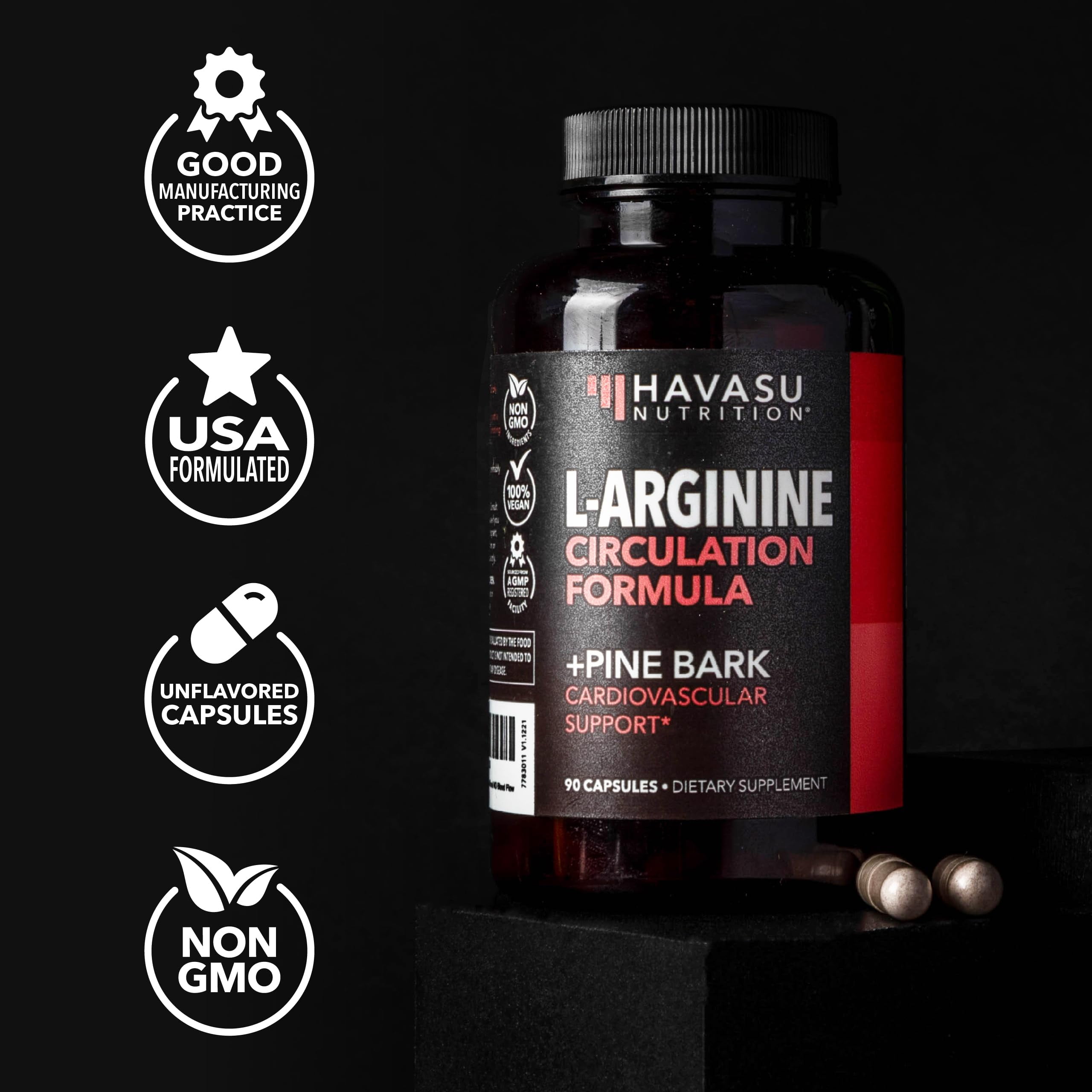 Havasu L-Arginine Supplement for Men, Pine Bark Extract, L