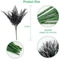 thumbnail image 2 of Artificial Boxwood Stems Outdoors UV Resistant Plastic Faux Plants, Boston Ferns Fake Shrubs Greenery Decorations for Garden Patio Wedding Farmhouse Décor(12PCS White Black), 2 of 7