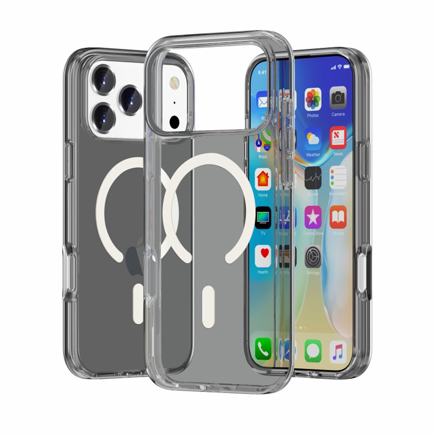 Transparent MagSafe Case for iPhone 17 Pro - Black