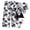 Black, variant on Girls' 4 Piece Set Floral Print Bikini Swimsuit with Drawstring Beach Skirt Cute Ruched Bathing Suit