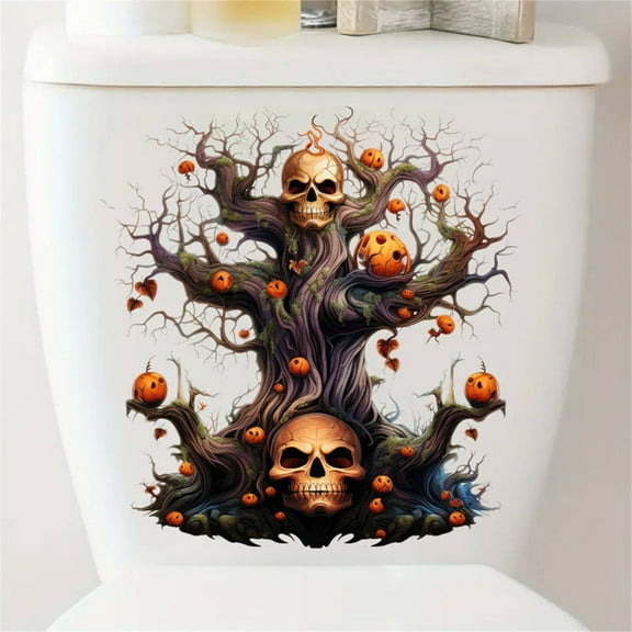Halloween Decorations Indoor Outdoor - Wall Decal - Halloween Pumpkin Wall Stickers Art Wall Decals Removable Vinyl Peel And Stick For Halloween Party Toilets Door Living Room Kitchen Decorations