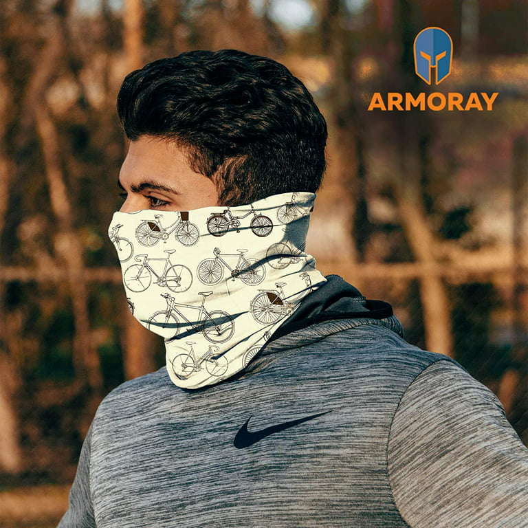 Armoray Face Mask ,Head Wrap, Neck Gaiter, Headband, Fishing Mask, Magic Scarf, Tube Mask, Face Bandana Mask, Neck Balaclava and Sport Scarf 12 in 1