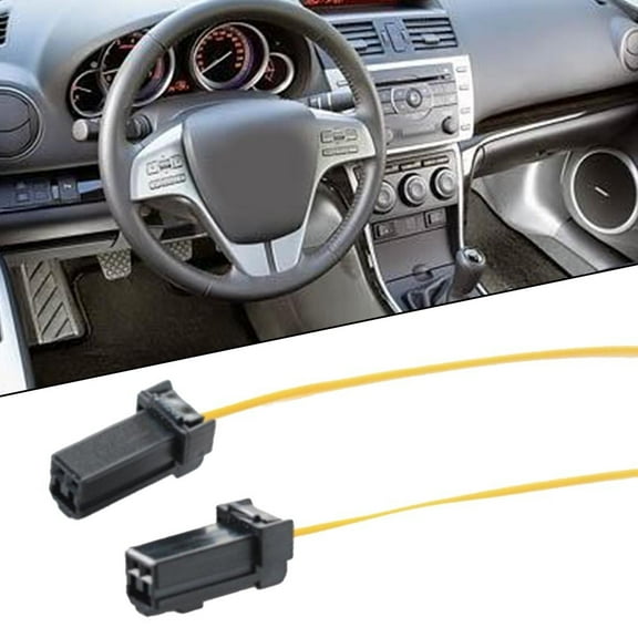 2X Speaker Audio Tweeter Cable Wiring Harness 2Pin Interface For Mazda