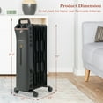 Top Rated Oil Filled Space Heaters Costway 1500W Oil Filled Space Heater Electric Heater w/Adjustable