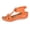 Orange, variant on Rokment Women's Orthopedic Wedge Dressy Sandals with Arch Support Comfortable Platform Walking Summer Shoes Fashion Casual Metal Buckles Mules Slingback Mid Heels Dress Footwear Black Size 6