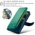 thumbnail image 6 of for iPhone 14 Wallet Case with RFID Blocking, Phone Case for iPhone 14 with Card Holder for Women Men, Durable Kickstand Zipper Shockproof Case for iPhone 14, Blue, 6 of 13