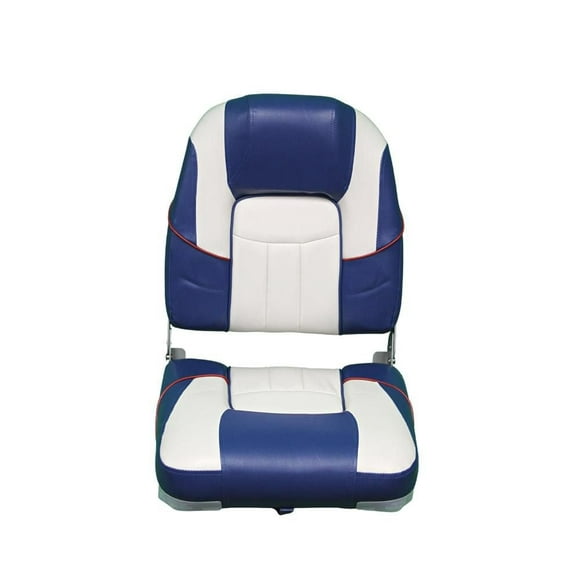 Blue Dog Marine Siège de bateau pliable de qualité supérieure à dossier haut, siège de bateau de pêche avec vis en acier inoxydable, chaise de bateau rabattable, chaises de capitaine pour bateau de pê