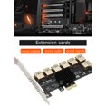 thumbnail image 2 of PCI-E 1x 1 a 7 Riser Card Adapter Multiplicador PCI-Express USB 3.0 Converter, 2 of 9