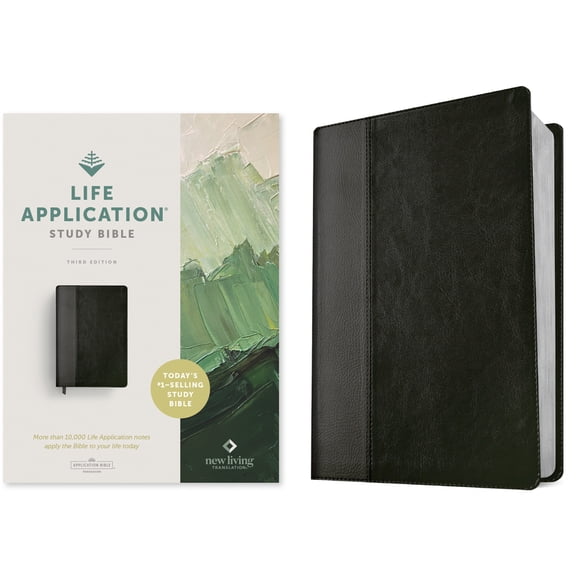 NLT Life Application Study Bible, Third Edition (Leatherlike, Black/Onyx, Red Letter), (Hardcover)
