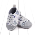 thumbnail image 5 of Ierhent Baby Walking Shoes Baby Girls Boys Shoes Soft Anti-Slip Sole First Walkers Star High Top Canvas Denim Unisex Infant Sneaker(Grey,3), 5 of 7