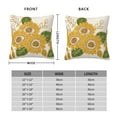 thumbnail image 4 of YFYANG Square Decorative Throw Pillow Case (Without Pillow Insert), Sunflower Doodle Bedroom Sofa Car Cushion Cover, 22"x22", 4 of 9