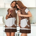 thumbnail image 4 of Kdxio Coffee Cafe Cup Pattern Womens Short Sleeve Sleepshirt Scoopneck Cute Nightdress Ruffle Comfy Nightgown, 4 of 6