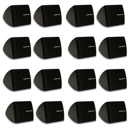 Theater Solutions TS30B Mountable Indoor Speakers Black Bookshelf 8 Pair Pack