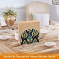 thumbnail image 6 of Yayeee Napkin Holder for Table Set of 2 Kitchen Paper Tissue Organization, Green Peacock Pattern, 6 of 8