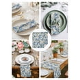 thumbnail image 3 of Vintage Blue Flower Cloth Napkins Set of 8 Reusable Dinner Napkins, Farmhouse Botanical Floral Retro Cocktail Napkin Washable Table Napkins for Wedding/Holiday Party/Baby Shower 20"x20", 3 of 7