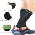 thumbnail image 2 of Protector de pantorrilla deportivo para hombres y mujeres, de punto, de compresión, antideslizante, protector de piernas, para baloncesto, fútbol, montañismo, running, protector elástico, 2 of 4