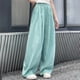 thumbnail image 2 of Odeerbi 5-16 Años Niñas Verano Hielo Seda Pantalones de Pierna Ancha Casual Color Sólido Pantalones de Cintura Alta Suelta, 2 of 5