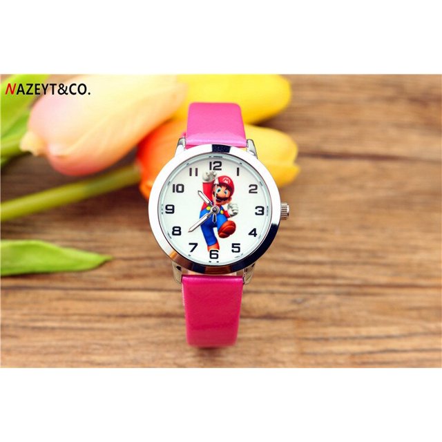Reloj electrónico de cuarzo Super Mario para niños, juego de anime de dibujos animados en 3D, regalos de fiesta de cumpleaños, moda zhangmengya LED