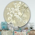 thumbnail image 3 of Designart 'Dogwood in Spring Neutral' Farmhouse Metal Circle Wall Art, 3 of 3