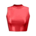 thumbnail image 4 of Beach Vacation Clothes for Women Chemise Tops Women Cardigan Top Set Compression Garment Top for Loose Cleavage Memory Color Changing Sequin Camisole Bra Wide Straps Crop Tops Pack Sexy Red S, 4 of 4