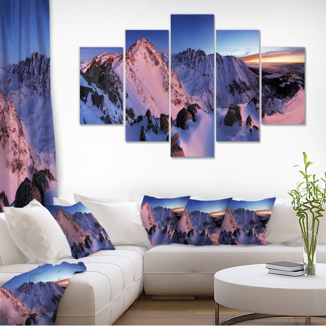Slovakia Tatras Winter Mountains - Landscape Canvas Art Print