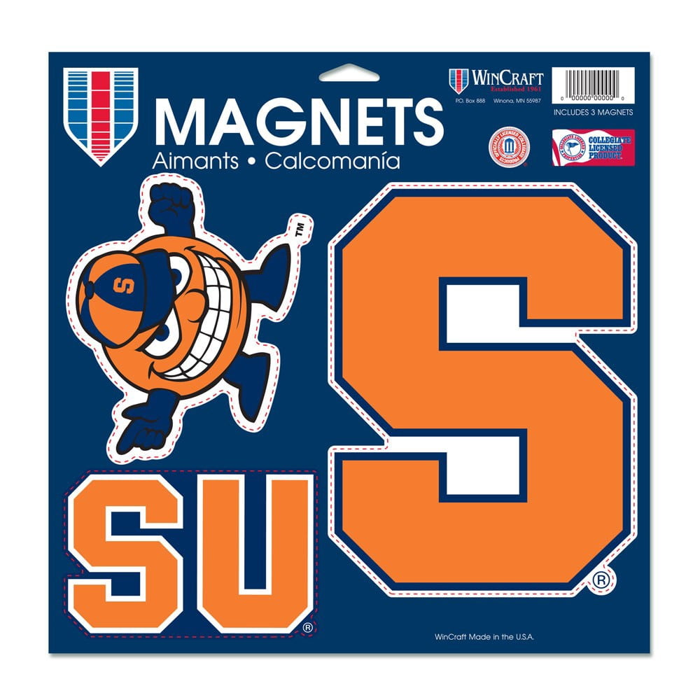 Syracuse Orange 6 Piece Tailgate Magnet Set and Mascot Magnet 
