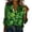 20#Multicolor, variant on Hxlamzoo St. Patricks Day Shirt Women 2026 Long Sleeve Button Down Irish Clover Shamrocks Tunic Tops Saint Patty's Day Outfit