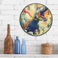 thumbnail image 3 of WOBOGO Illustration Of Dinosaur Roaring To The Sky Acrylic Wall Clock Battery Operated 11.9in Silent No Tick Bedroom Living Room Office Classroom Decoration, 3 of 10