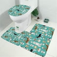 thumbnail image 2 of Husky and Coffee Bathroom Rugs Sets 3 Piece,Toilet Cover Set,Absorbent Non Slip Bathroom Mats Sets with U-Shaped Contour Rug Toilet Rug Set, 2 of 5